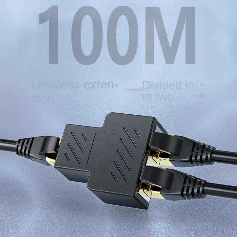 Rj45 Netwerkkabel Connector T-Kop Netwerkkabel Splitter Computer Netwerk Butt Connector Een Naar Twee Extender