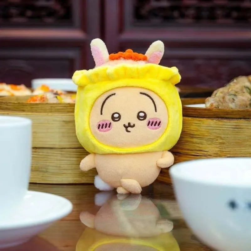 Llavero de peluche de Chiikawa Hachiware Usagi, juguete de algodón PP, adorno kawaii para bolso, regalo, edición limitada de té de Hong Kong