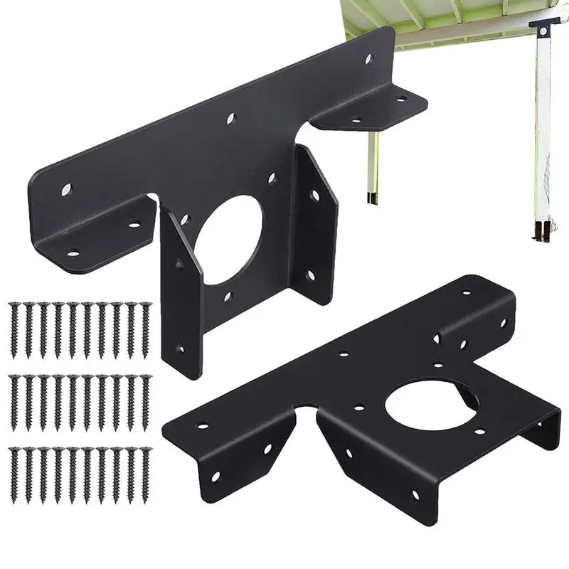 Pergola Brackets T-Shaped 3-Way Extension Bracket Heavy Duty 2pcs Pergola Metal Angle Rack Adjustable Pergola Fixing Bracket