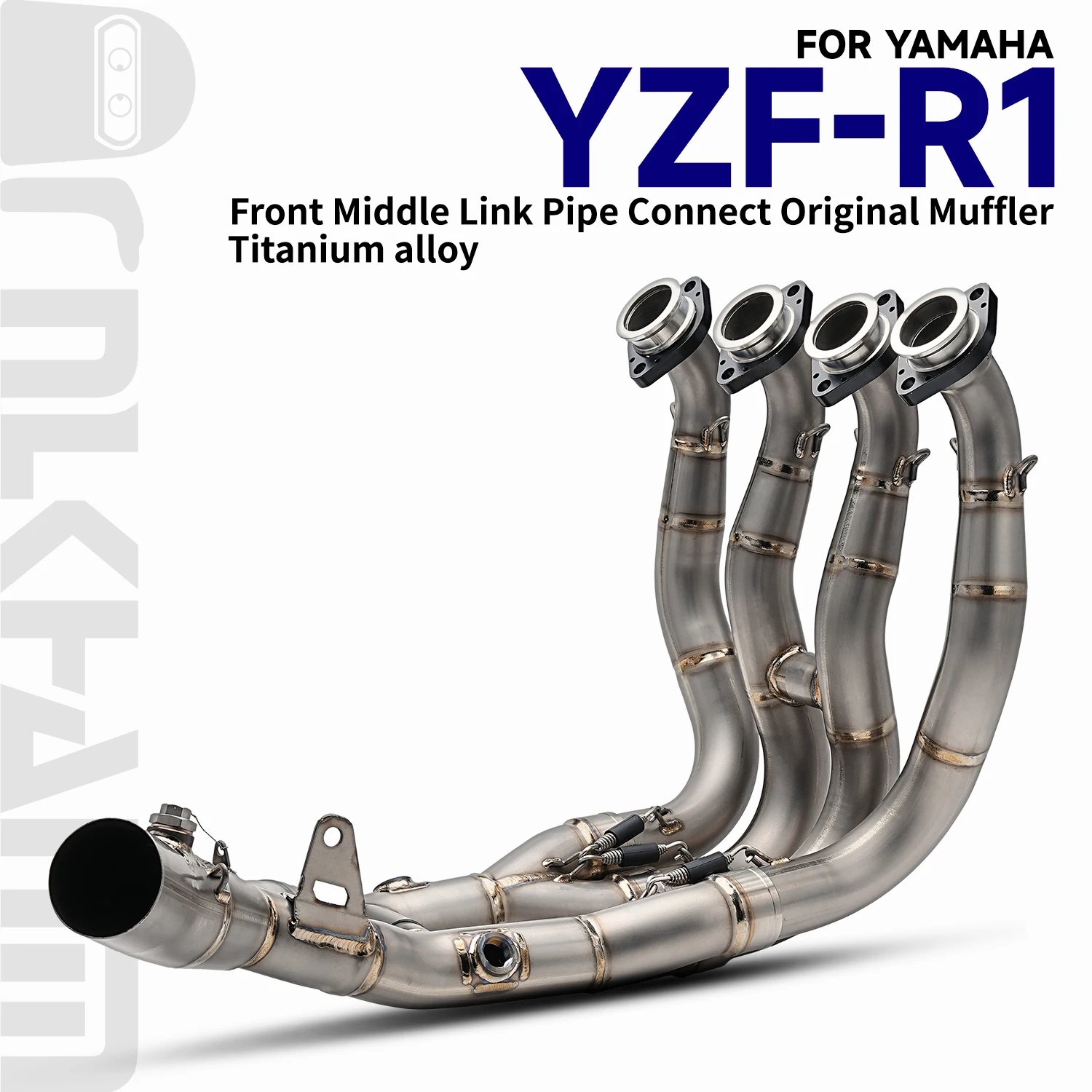 

For R1 motorcycle exhaust system modification AK Ti. Alloy front link 60mm caliber muffler for yamaha R1 2025-