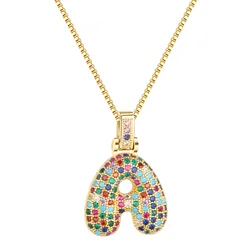 Trendy 26 Alphabet Pendant Women's Neck Chain Golden Initial Necklace For Women Jewelry Metal Chain Choker Birthday Gifts