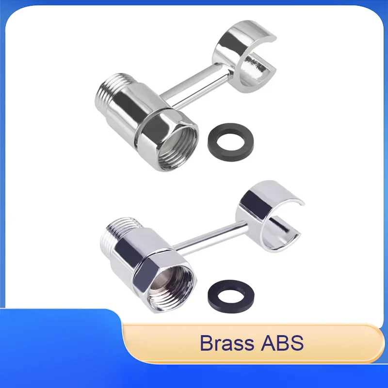 

Toilet Spray Gun Rotating Bracket Hole-Free Faucet Triangle Valve Bidet Spray Head Fixed Base ABS & Brass