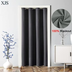 100% Blackout Curtains with Black Liner Room Darkening Thermal Insulated Grommet Top Window Drapes for Door Bedroom Living Room
