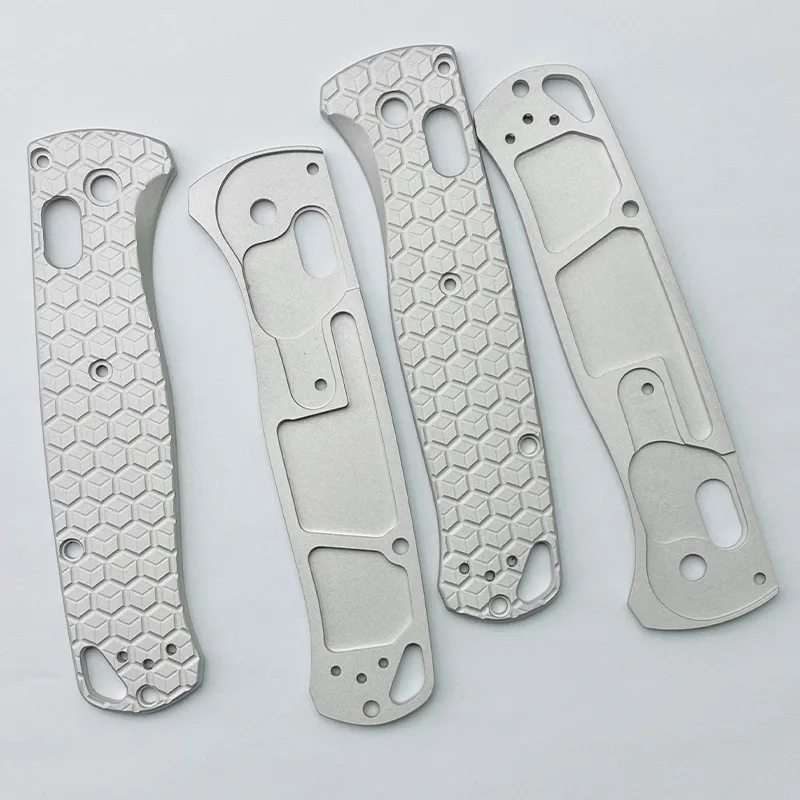 Imagem -03 - Padrão Hexagonal Liga de Alumínio Faca Escala Aderência Remendos para Genuíno Benchmade Bugout 535 Alças Faça Você Mesmo Fazer Acessórios Novo