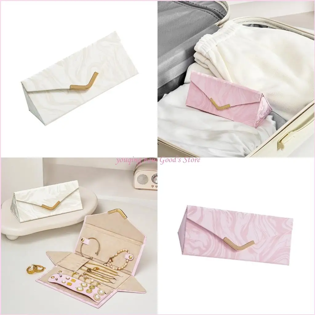 

57QA Современный держатель для ювелирных изделий с двойным отделением для очков, водостойкий чехол из искусственной кожи, тонкий