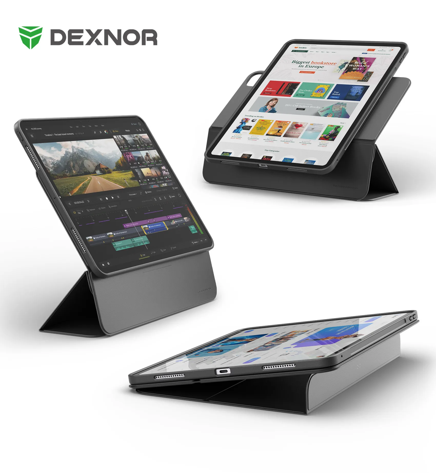 

Dexnor for iPad Pro 13 Inch Case 2024 M4, Magnetic Floating Slim Removable Protective Cover Adjustable Portrait/Landscape Stand