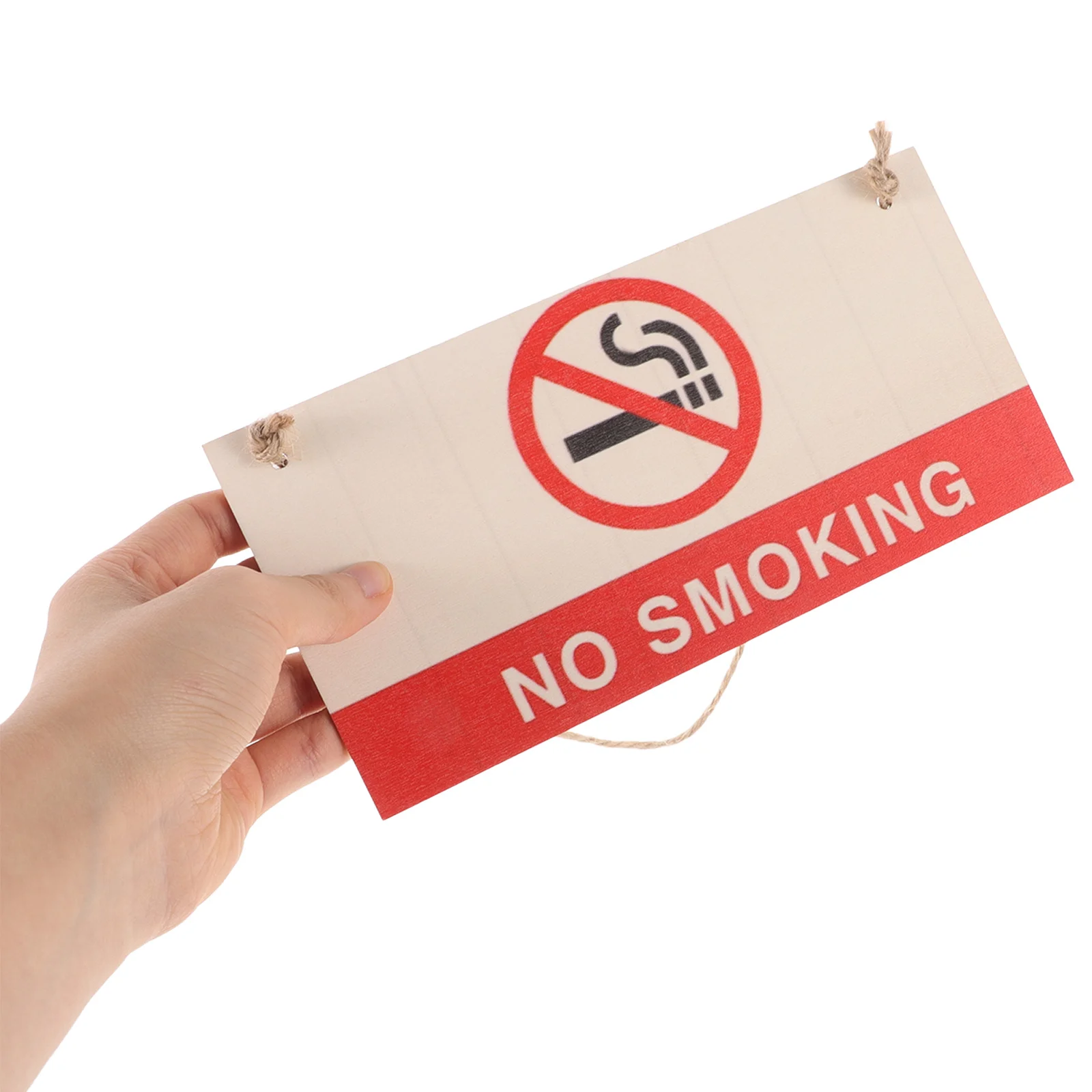 2Pcs Wooden No Smoking Sign Rustic Vintage Style Notice for Facility Bar Hotel Yard Driveway Public Spaces Smoke