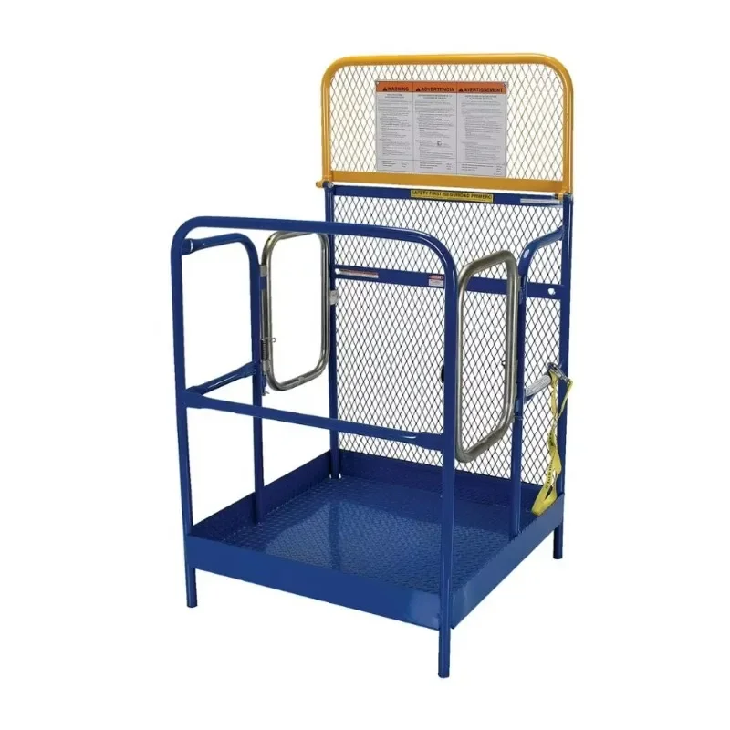 Forklift Safety Cage 1000lbs Capacity Dual Door Working platform for high altitude operation