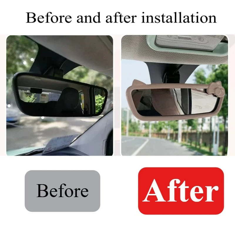 For SGMW Wuling Mini Rearview Mirror Frame Sticker Decorative Wrap to Prevent Scuffs Fading and Wear
