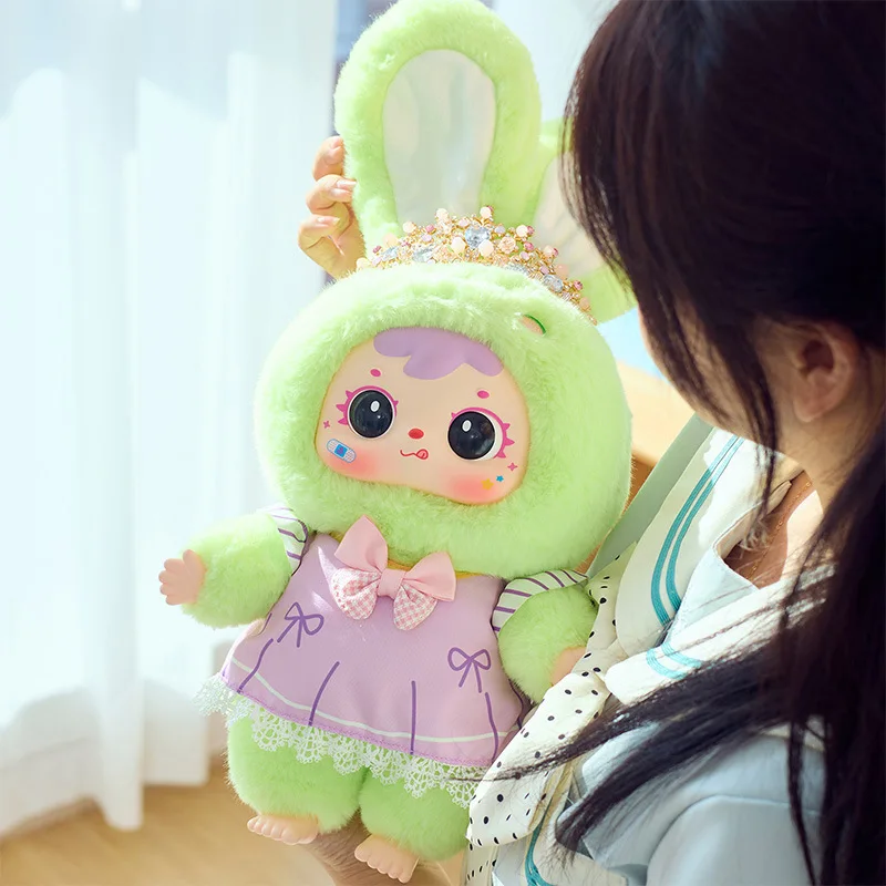 Venda quente samuel coroa coelho 400% caixa cega de pelúcia kawaii menina coração quarto decoração boneca caixa surpresa menina festival presente