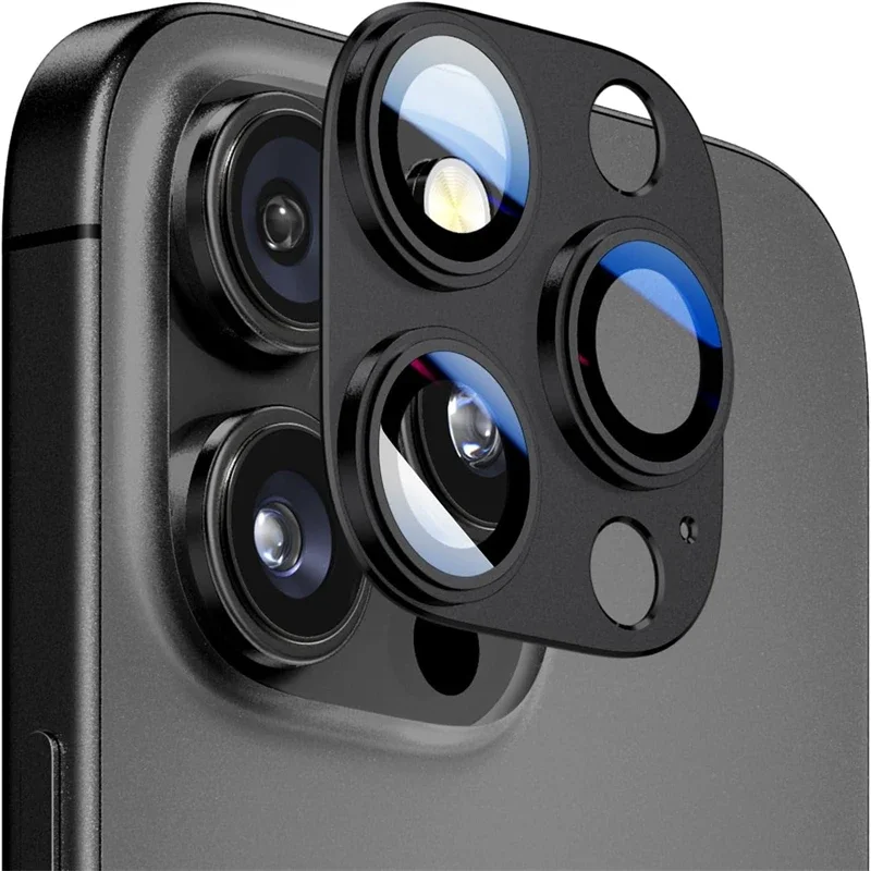 1-3PC Metal Camera Lens Protector For iPhone 18 Pro 17 16 15 14 13 12 11 Pro Max 9H Tempered Glass Matte Armor Anti-Scratch