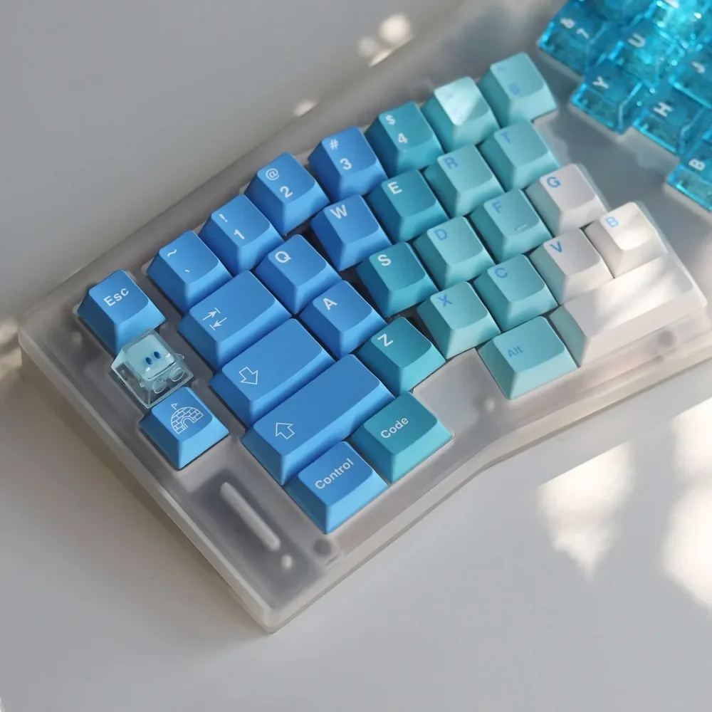

Transparent Crystal Clear Keycaps 149 keys PBT PC keycaps Cherry Profile Dye-Sublimation Custom keycaps For Mechanical Keyboard