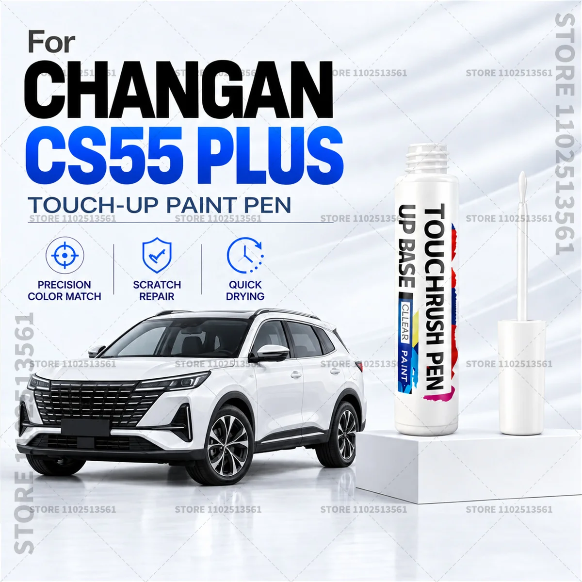 For Changan CS55 PLUS Car Paint Touch Up Pen Scratch Repair Remover Auto Body Repair Marker Waterproof Car Paint Repair Tool