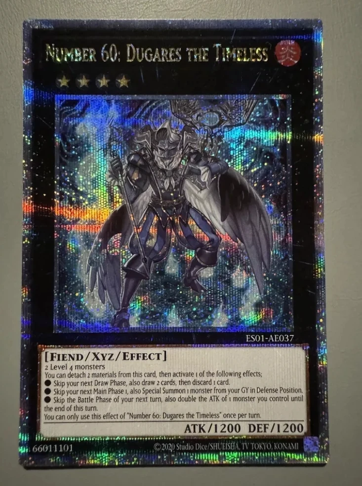 

Yugioh KONAMI ES01-AE037 Number 60: Dugares the Timeless 25th Quarter Century Secret Asian English Collection Mint Card