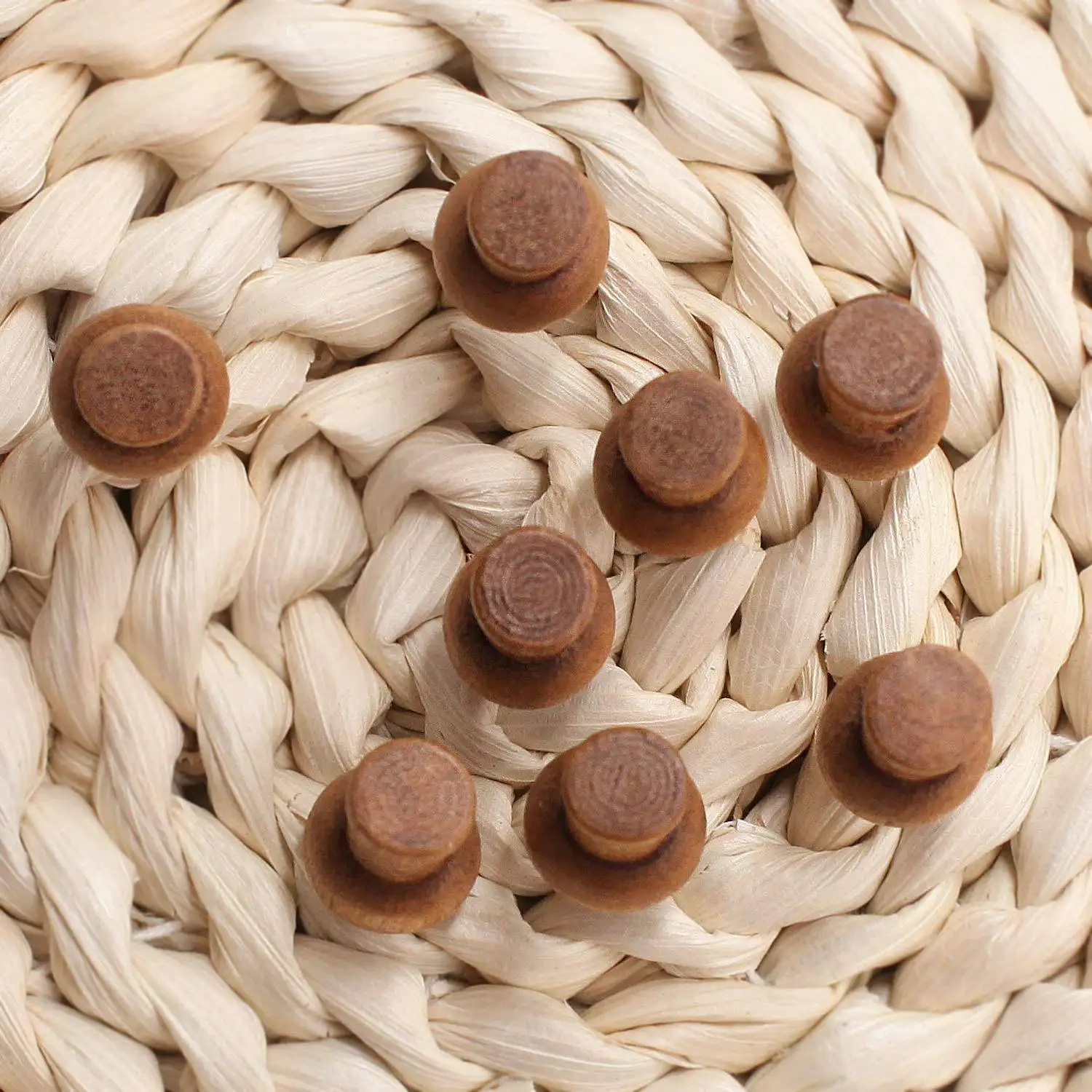 Chinchetas de madera estándar para el pulgar, tachuelas decorativas para mapa, Fotos, Calendario, oficina en casa, con caja, 50 piezas