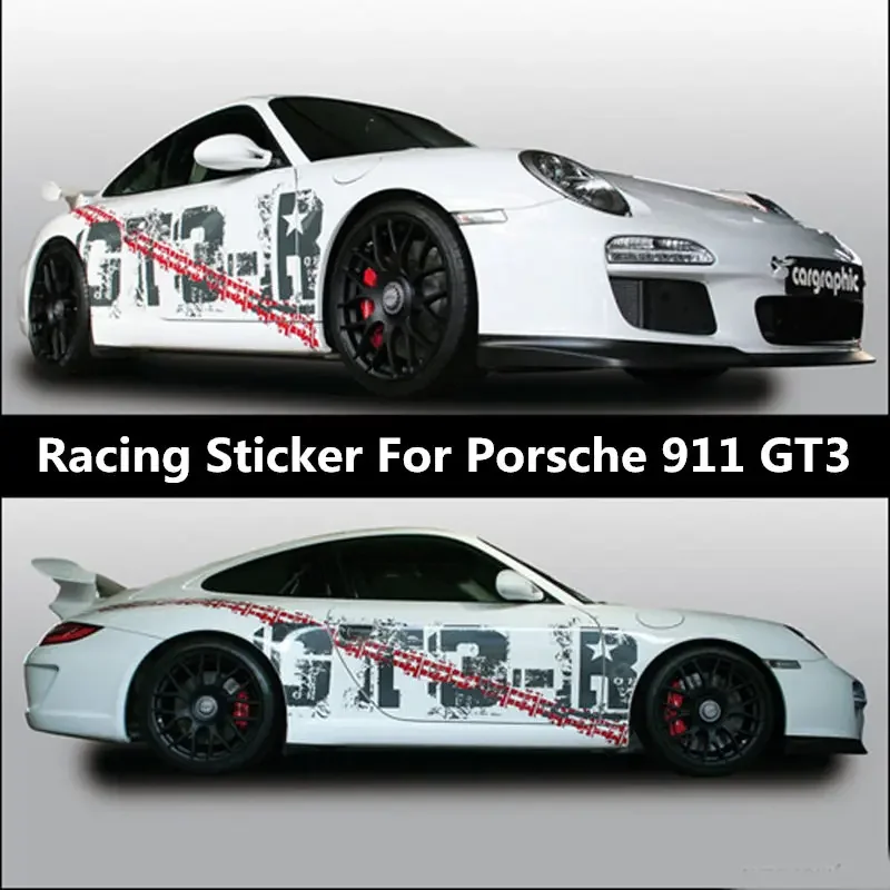 

Car Sticker Vinyl Body Decoration Sports Decal Accessories For Porsche 911 GT3 Foil