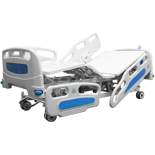 Portable Casters 5 Function Folding Metal Medical Furniture Adjustable Electric Nursing Patient Hospital Bed