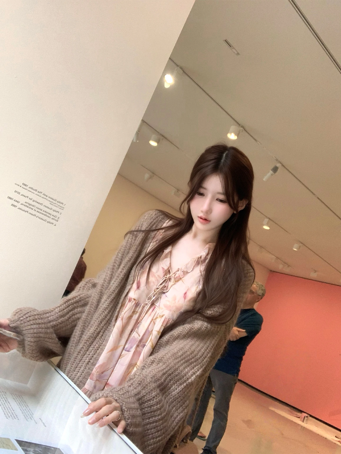 

Женский вязаный кардиган Bigking Lazy Style с V-образным вырезом, свободный крой, длинный рукав, осенне-зимний, модный, для повседневной носки, из смесовой пряжи кашемира