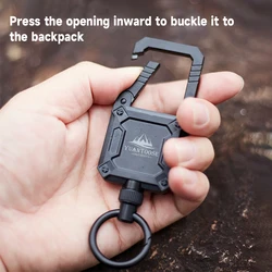 Retractable Keychain Belt Clip Heavy Duty Magnetic Carabiner Key Chains for Hiking Backpacking Outdoor Emergency Tools