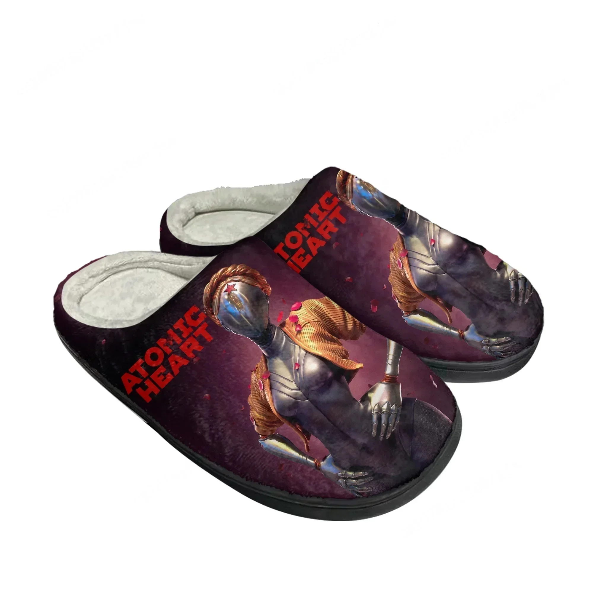 Atomic Heart Home Hot Cotton Slippers Cartoon Game Mens Womens Plush Bedroom Casual Fashion Keep Warm Shoes Tailor Made Slipper - view 2
