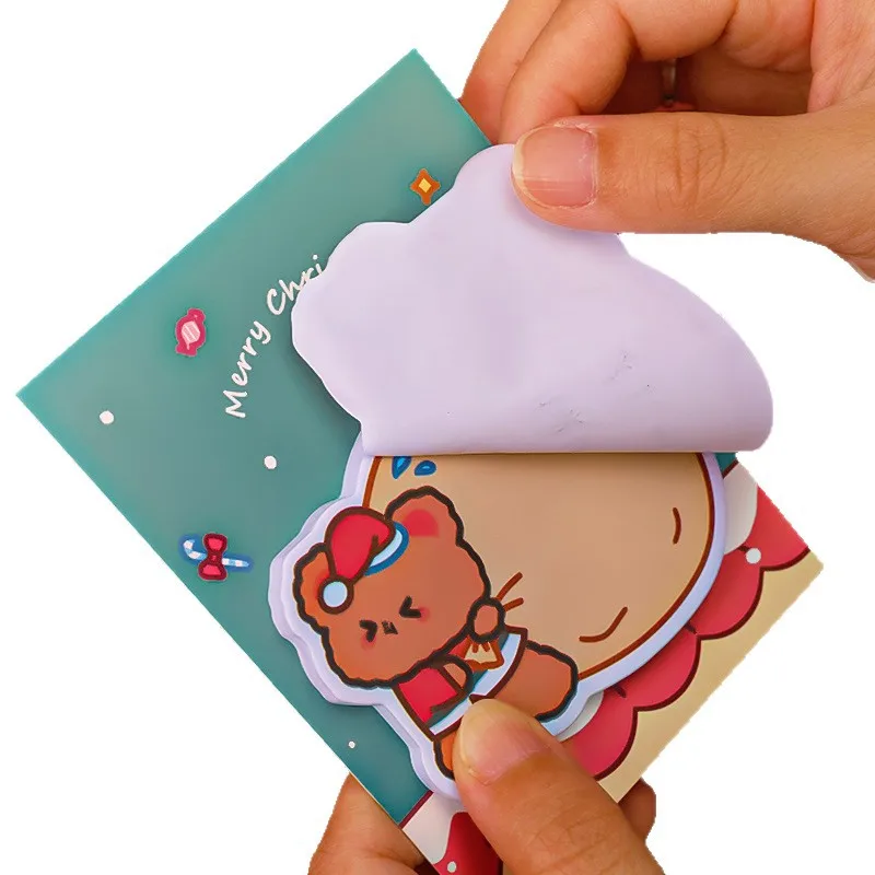 30 ورقة Kawaii الكرتون عيد الميلاد الدب آخر ملاحظات لاصقة لطيف الدب زلاجات الثلج مذكرة الوسادة مكتب المدرسة لصق دفتر الهدايا #5