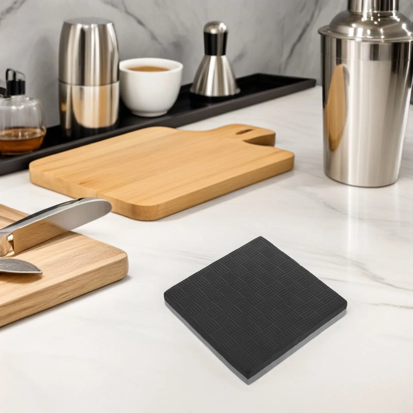 Anti Vibration Blender Mat Shock Absorbing Square Non Skid Protector for Kitchen Appliances Juicer Coffee Maker 5.89x5.89 Inch