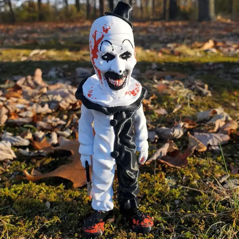 Art Clown Terrifying Statue Horror Movie Figure Killer Clown Bust Creepy Horror Decor Halloween Indoor Home Garden Ornaments