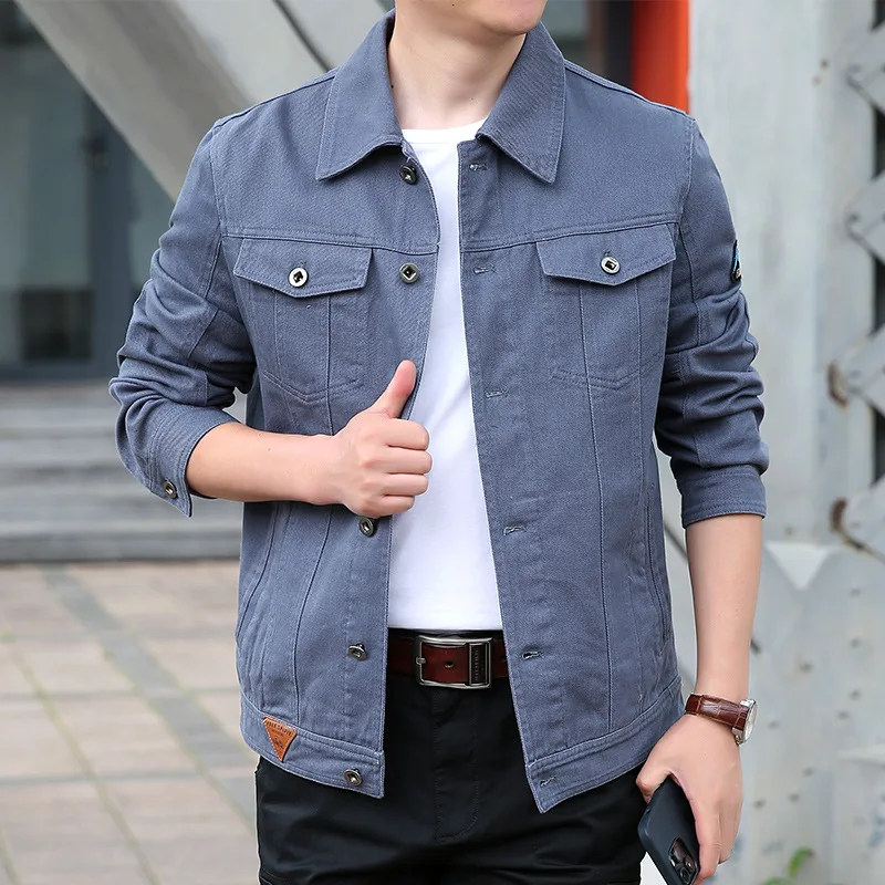 

Autumn And Winter New Men's Outdoor Denim Jacket Fashion Leisure Daily Travel Breathable Windproof Trend