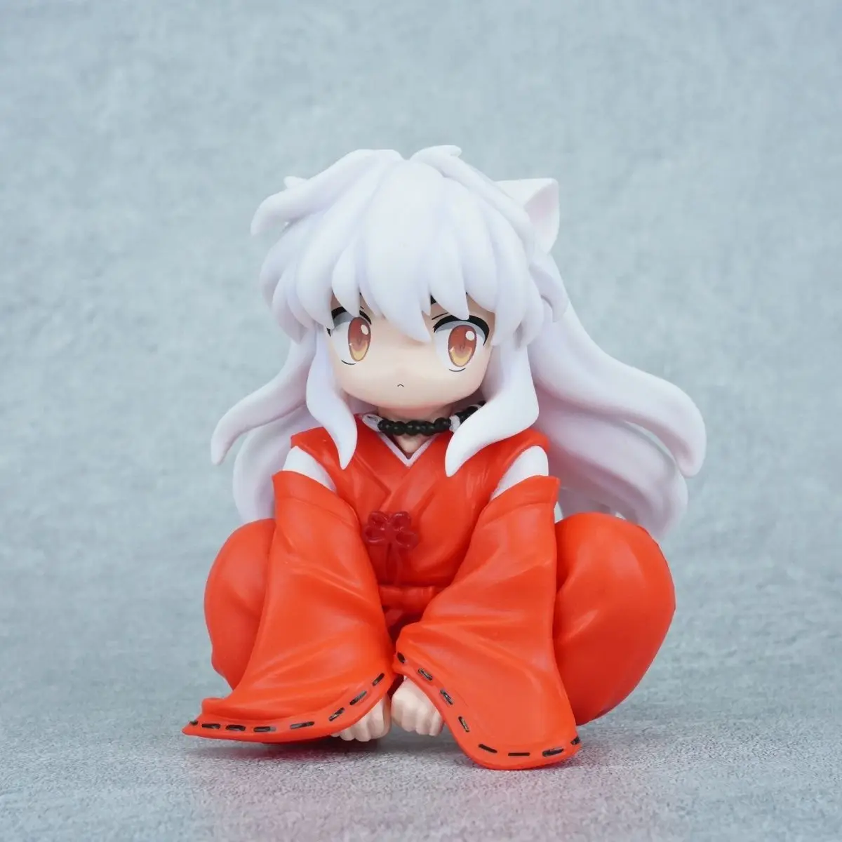 

Q милая фигурка по корточкам Inuyasha, аниме-фигурки из ПВХ, украшение для рабочего стола, подарок, классическая экшн-игрушка