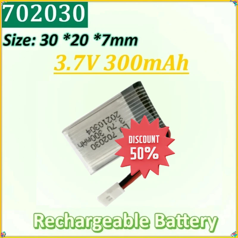

3.7V 300mAh for Model Aircraft 10PCS New 702030 Rechargeable Lithium - Ion Battery for Remote Controlled Airplane Accessories