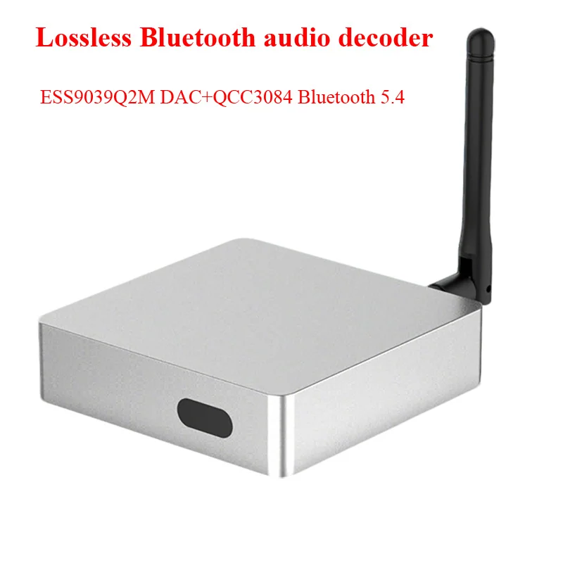 Decodificador de áudio hi-fi sem perdas receptor de áudio bluetooth qcc3084 bluetooth 5.4 ess9039q2m dac ldac formato saída coaxial digital