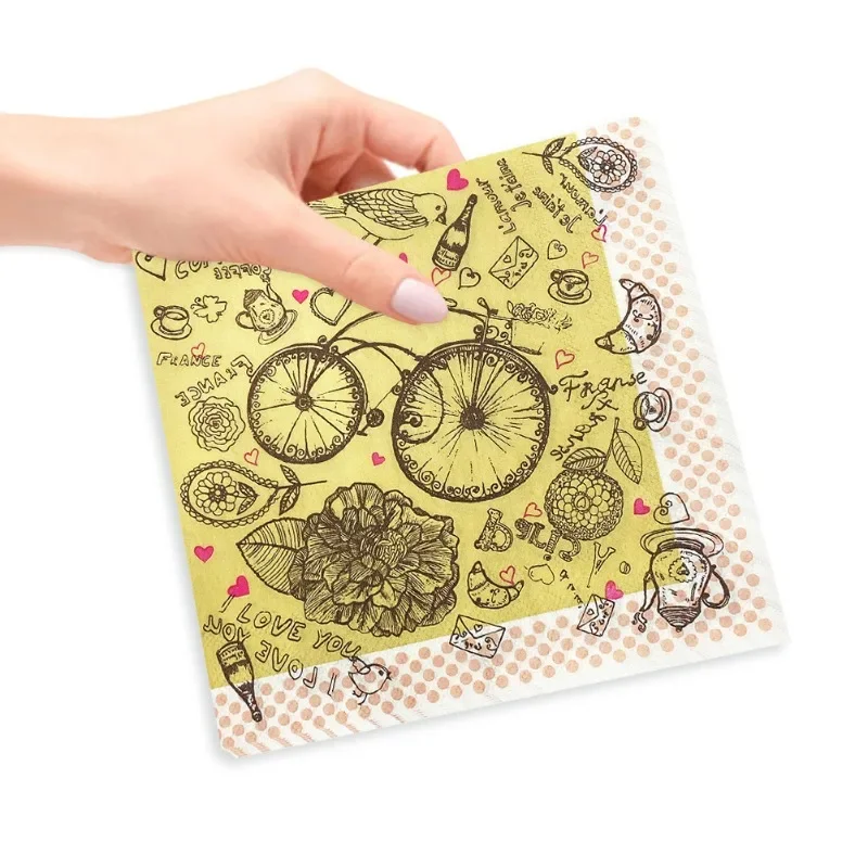 New Style Flowers Soft and Delicate Mother and Baby Can Be Used Food-grade Printing Patterns Paper Towels Commercial Wholesale