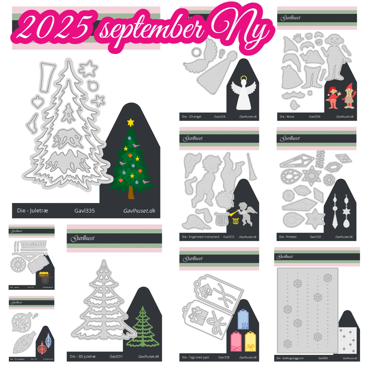 

2025 New 3D Christmas Baubles Tree Angel Elves Snowflake Background Dies Scrapbooking DIY Greeting Card Tags with Decorations