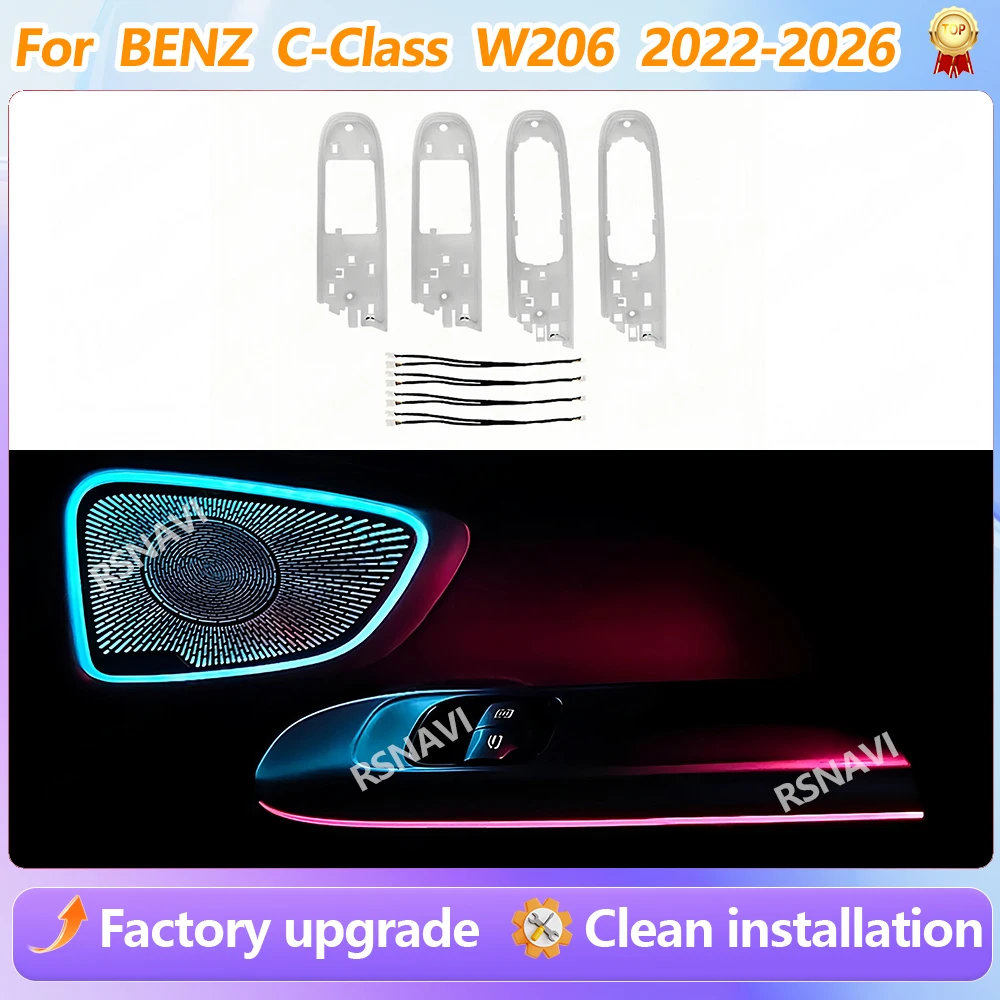 per-mercedes-benz-classe-c-w206-glc-x254-2022-2026-64-colori-luce-per-bracciolo-a-4-porte-accessorio-originale-per-interni-auto