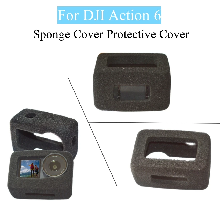 

For DJI Action 6 Sports Camera Wind Guard‌ Height Sponge Cover ‌Protective Cover‌ Accessories