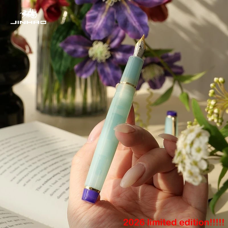 2026 Limited Colors JINHAO 82 Fountain Pen Rose Gold Clip Macaron Color EF/F/M Calligraphy Pen Stationery School Office Supplies