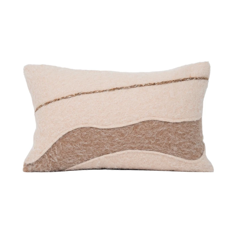 Upmarket Mid Century Aesthetic Beige Brown Cushion Cover Throw Pillowcase For Living Room Bedroom Hotel Cafe Sofa Decor