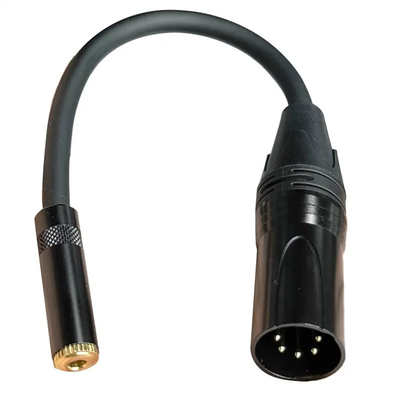 Kabel audio XLR 5-pinowy męski na 3.5mm żeński, symetryczny, do sceny i słuchawek
