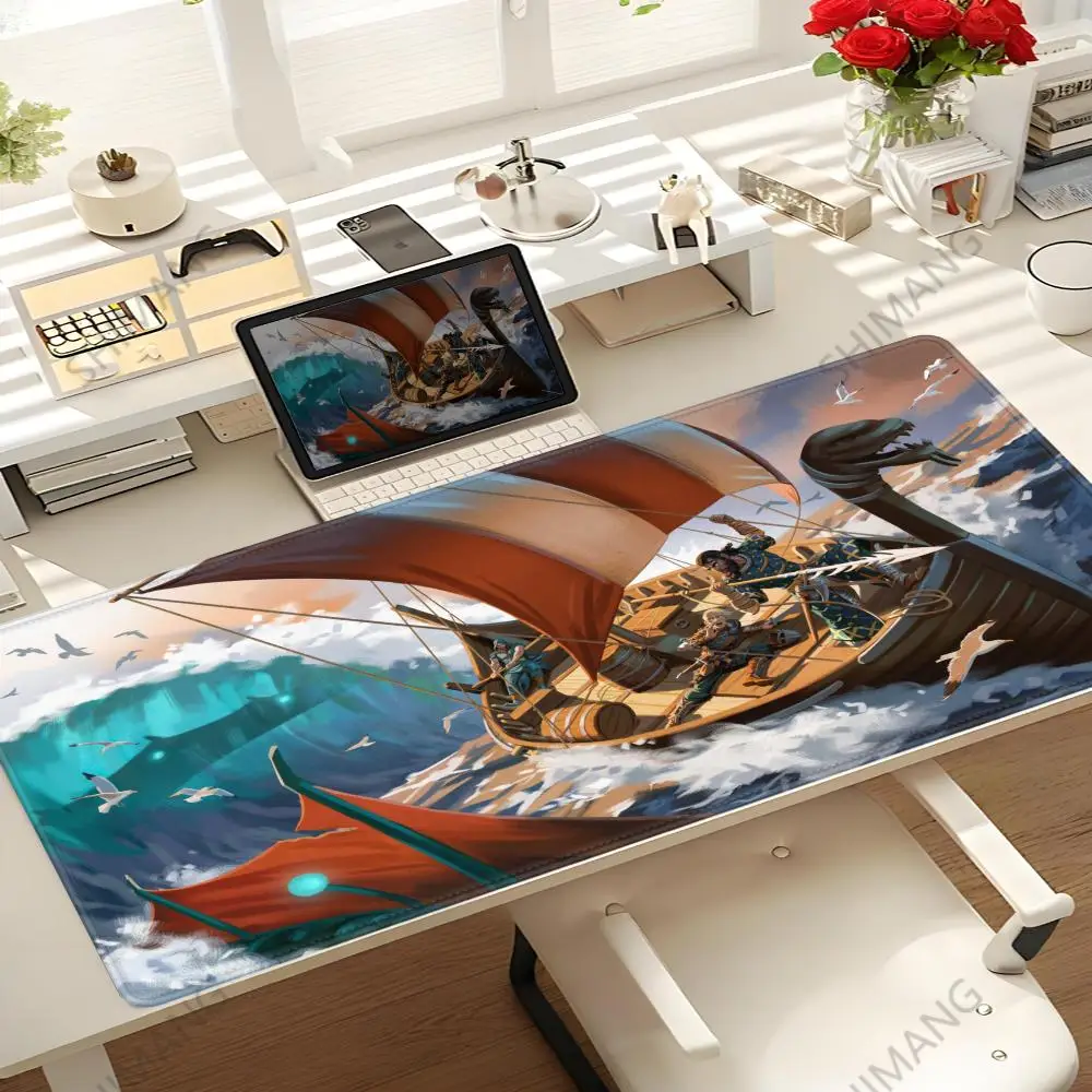 Cool sandbox fighting game Valheim Mouse Pad Gamer Gaming Rubber Seamed Mouse Pad Accessories Desk Keyboard Pad Computer Laptop