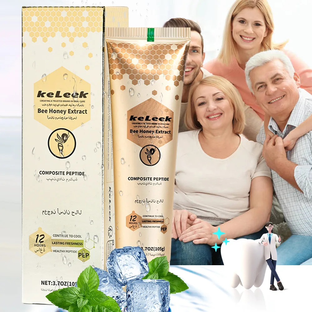 

Gingivitis repair Whitening Toothpaste Dental cleaning Fresh oral cavity refreshing breath Bee Honey Extract Toothpaste 105g