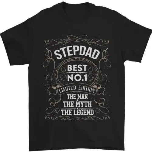 

Fathers Day No 1 Stepdad Step Dad Funny Mens T-Shirt 100% Cotton