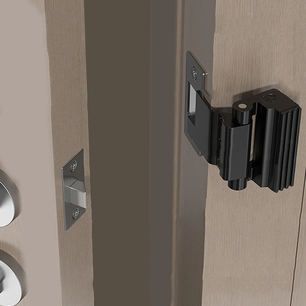 

Heavy Duty Door Reinforcement Lock with Adjustable Flip Bolt and Antilock Resistance Designed to Secure Inward Opening Doors