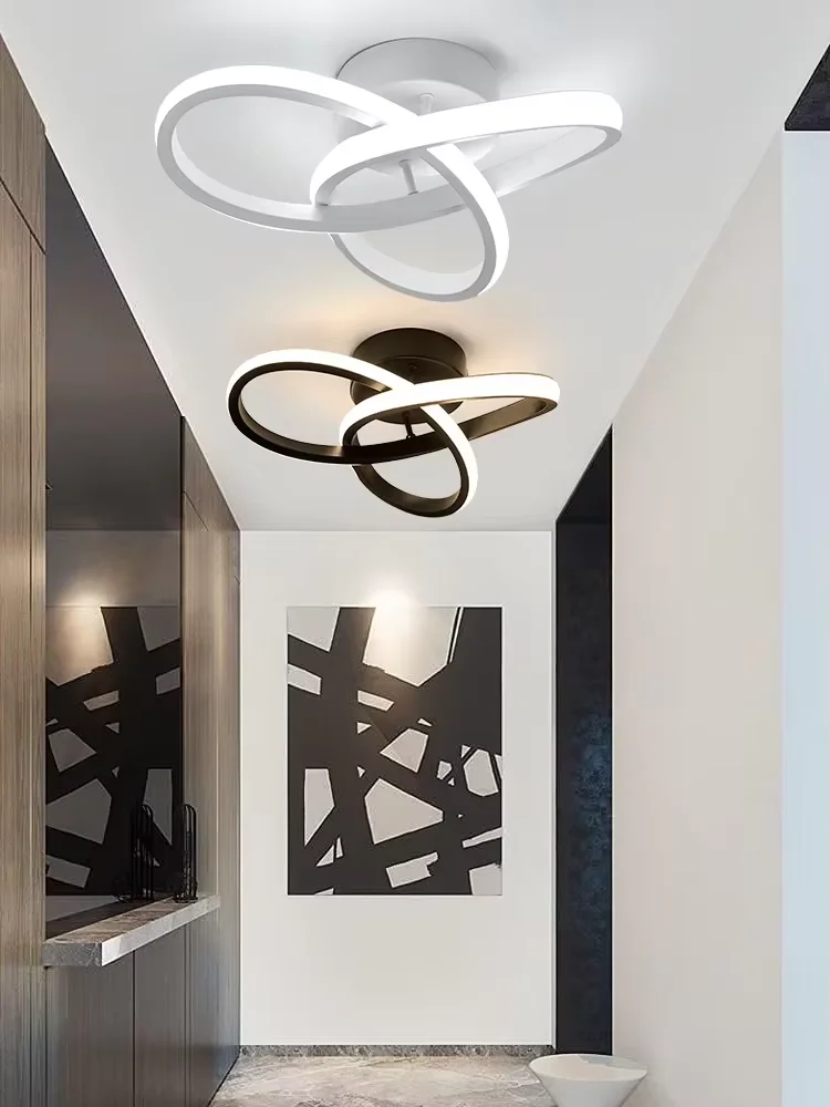 

Светодиодный потолочный светильник, белый спиральный алюминиевый светильник для прихожей, кухни, балкона, коридора, прачечной