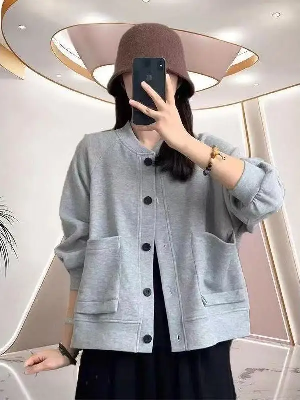 

Повседневная женская бейсбольная куртка, свитер, кардиган, весна-осень, Новое поступление, универсальная модная верхняя одежда для отдыха