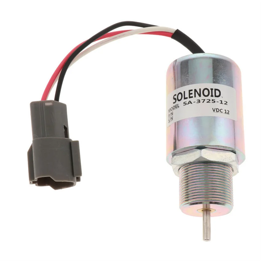 12v Engine Fuel Stop Solenoid PJ7415748 for Volvo EC13 EC15 EC15B EC20 EC20B EC25 EC30 EC35 EC45 Excavator