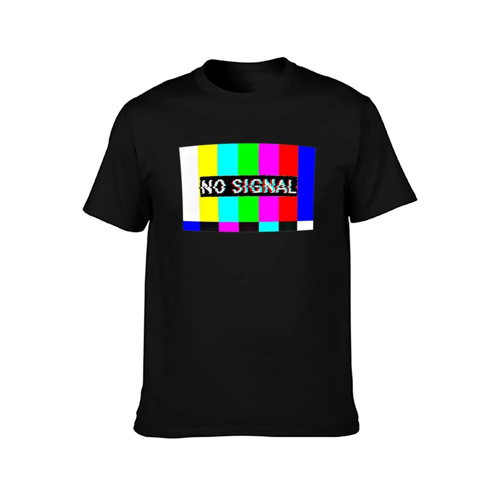 No signal smpte color bars T-Shirt Basic Daily Outfit Short Sleeve Tee T-Shirt