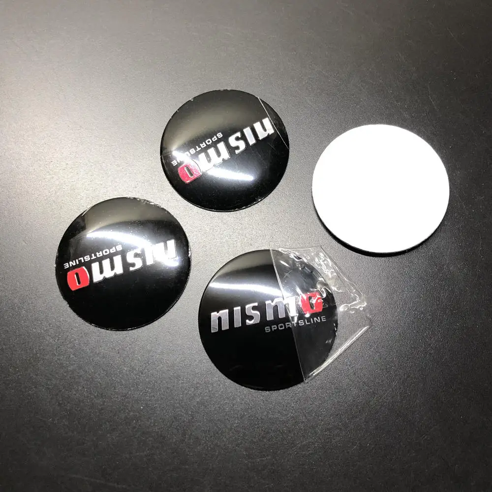 4Pcs Black Nismo Car Wheel Center Hub Caps Aluminum Alloy Sticker Emblem Decals Fit For Nissan Vehicle Wheel Center