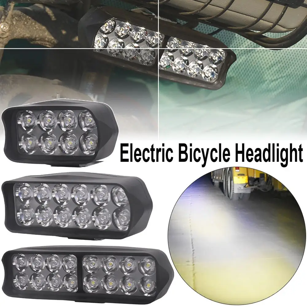 Scooter Motorbike Refitting Parts Motorcycle External Spotlight 8/12/16 LED Lamps Electric Bicycle Headlight Auxiliary Headlamp