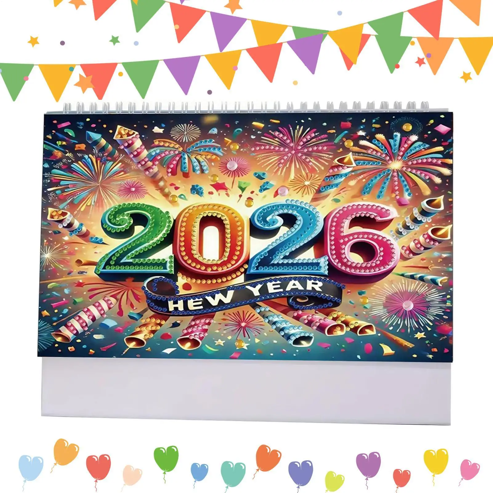 

Desk Calendar 2026 2026 Calendars Rhinestone Painting Table Decor Monthly Planner Home Decor for Apartment Dorm Office Living