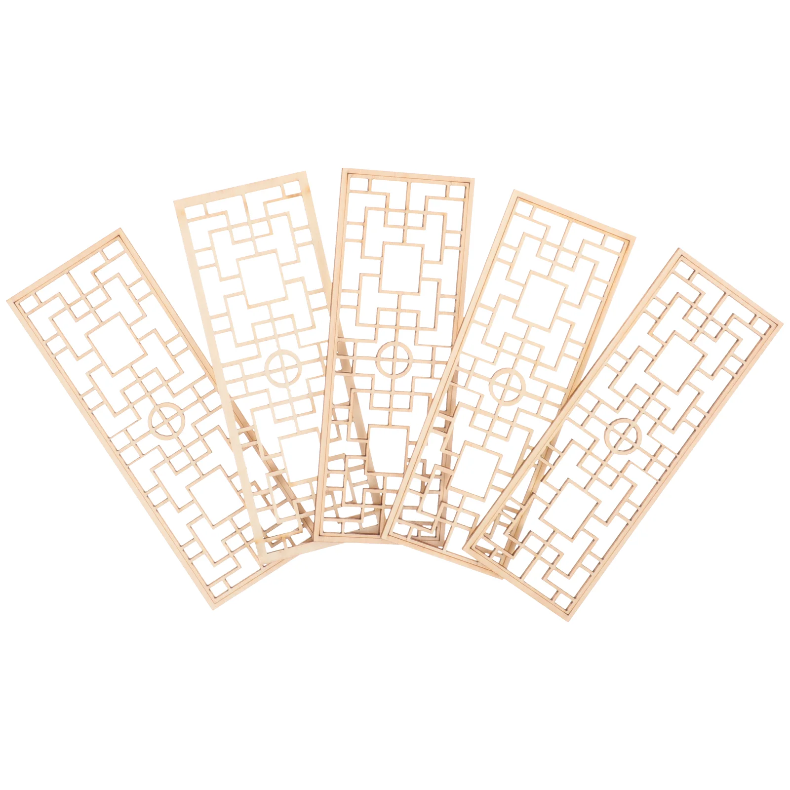 

5 Pcs House Screen Unique Decoration Accessories Mini for Dolls Desktop Wooden Creative Landscape Props Kids Model